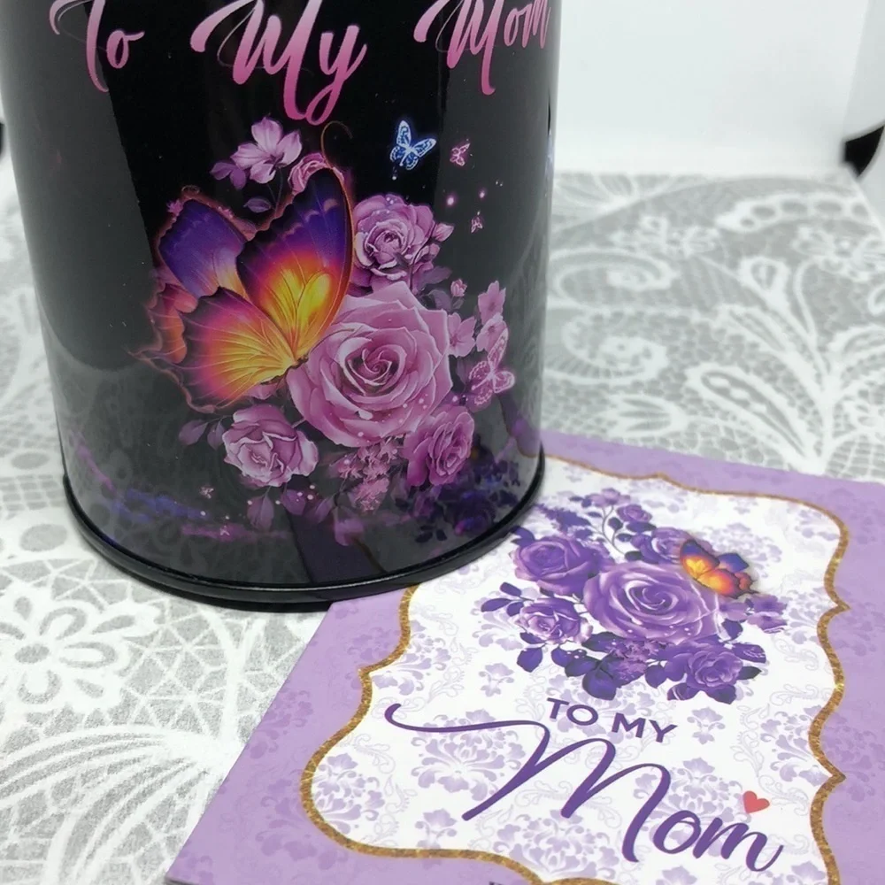 For MOM best wishes scented candle and wish card, new in box.